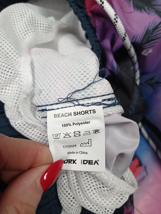 Work Idea szorty kąpielowe męskie L palmy beach shorts nowe