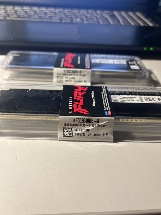 Ram kingston 5200MHz, 16Gb 8x2, cl 40