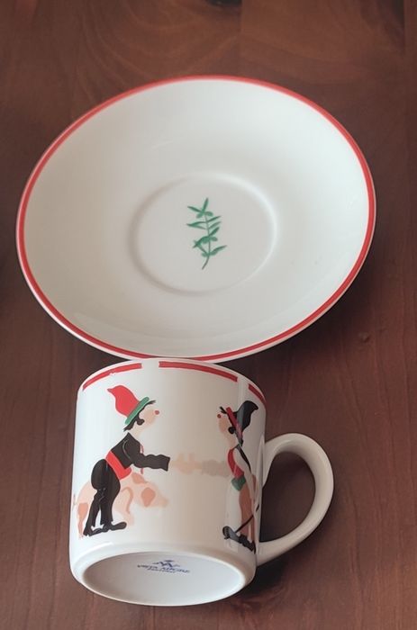 Conjunto 4 Chávenas de Café Vista Alegre - Motivos Ribatejo / Campinos