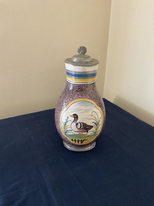 Caneca faianca tampa