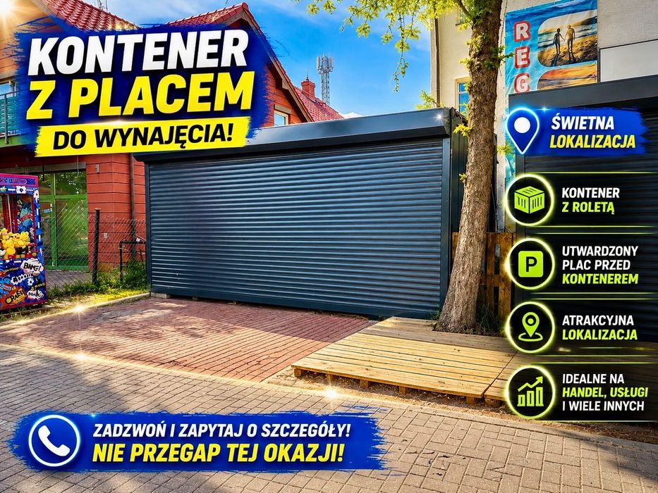 Wynajmę Teren z kontenerem handlowym nad morzem / sezon