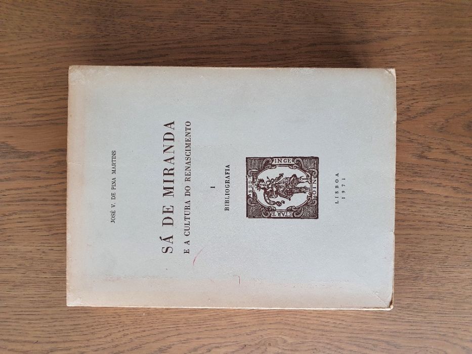 Livro "Sá de Miranda e a Cultura do Renascimento" I