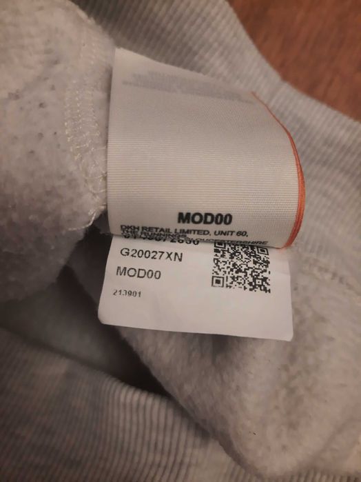 Bawełniana szara bluza z kapturem typu kangur Superdry rozmiar S