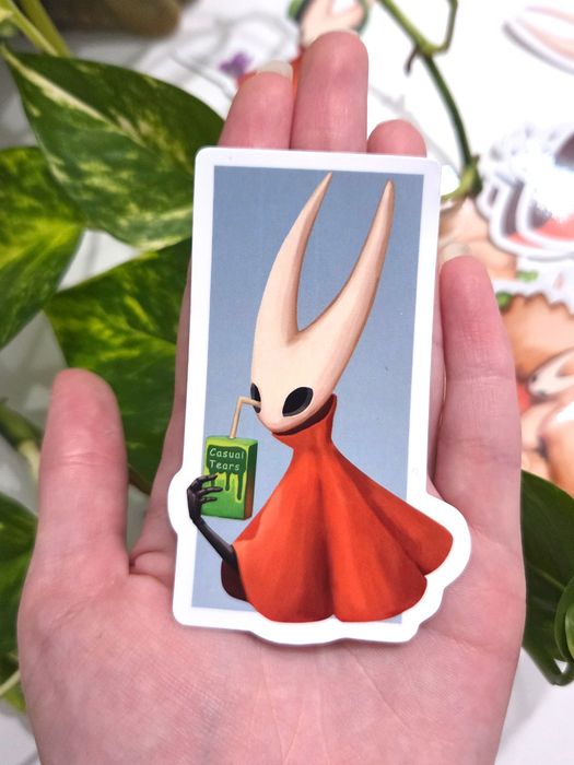 Стікери, наліпки, silksong, hollow knight, набір з 5 шт