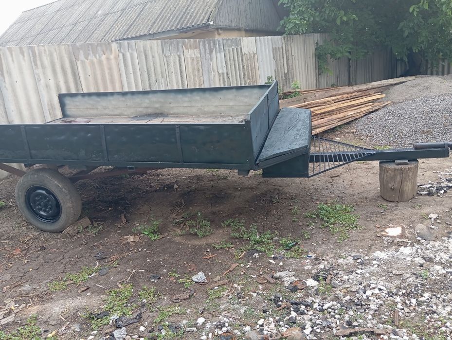 Причіп до мотоблока великий, саморобний.