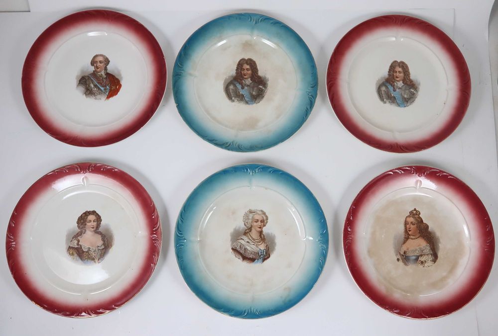 Pratos Nobreza Francesa - Faiança Pexonne finais do Séc. XIX