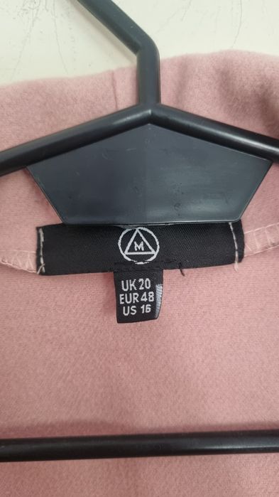 Różowy płaszczyk damski Missguided 48 4xl plus size