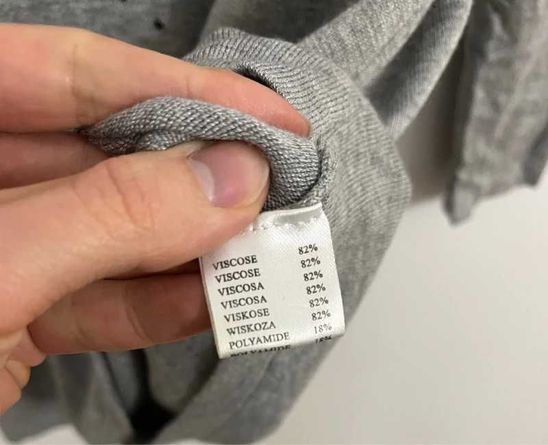 Szara tunika z aplikacją M/L