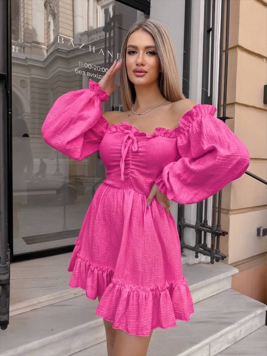 Коротка муслінова сукня , люкс якості
