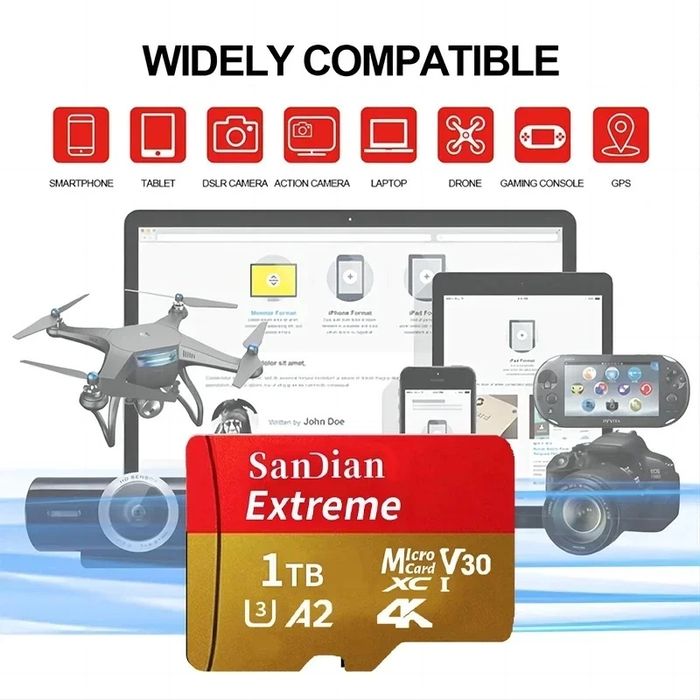 Новая карта памяти MicroSD на 1ТБ (1000ГБ)