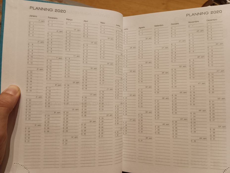 Agenda diária 2020