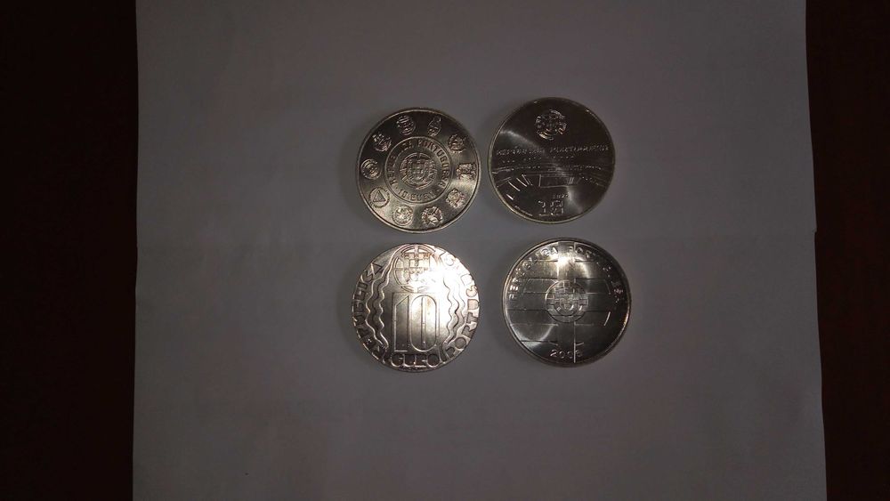 Lote de ( 4 ) Moedas de 10€ em Prata,  ( VER DESCRITIVO )