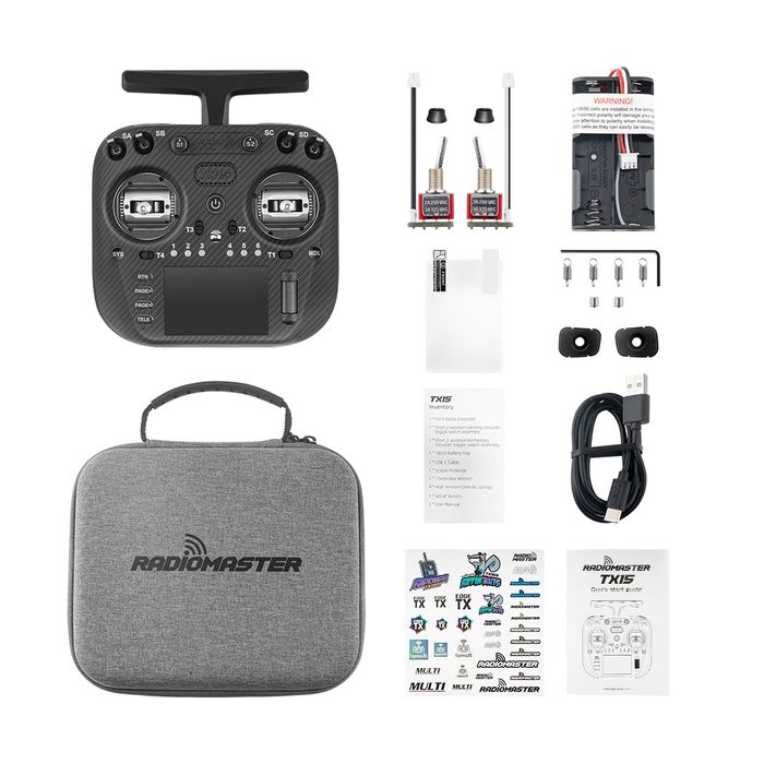 НОВІ Radiomaster TX15 Max Elrs M2 1Watt AG02 Стіки, Апаратура Пульт