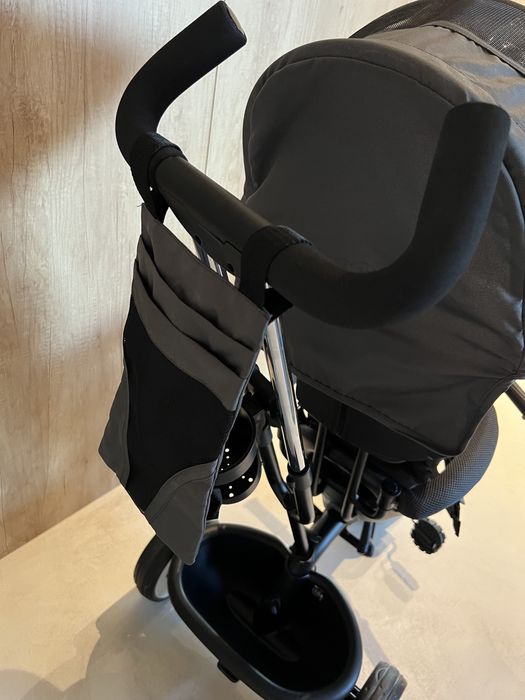 Rowerek Aston trójkolowy spacerówka szary