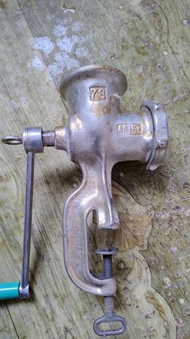 Мясорубка ручная чугунная СССР ГОСТ 4025-78 рабочая