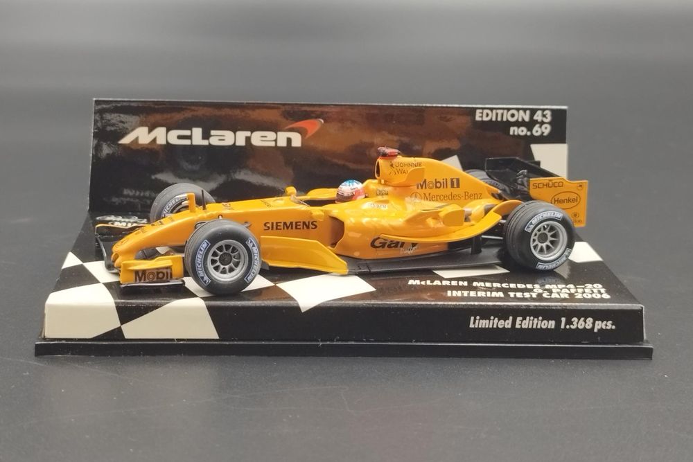 1:43 F1 McLaren MP4-20 G Paffet Interim Test Car 2006 Minichamps