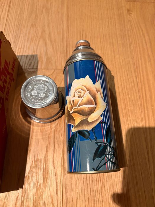 NOWY Termos Chiński SUNFLOWER PRL – Stan Fabryczny z Pudełkiem! Vintage