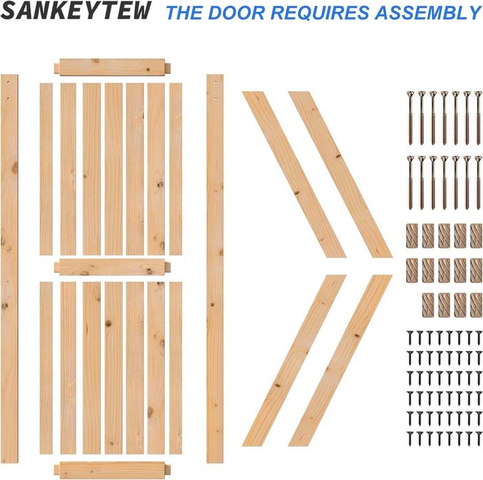Nowe drewniane drzwi przesuwne / zestaw okuć / 76,2x213,4CM !R1!