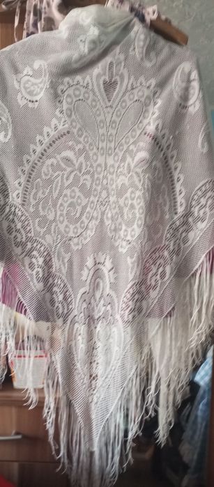 Prl Chusta z frędzlami Vintage