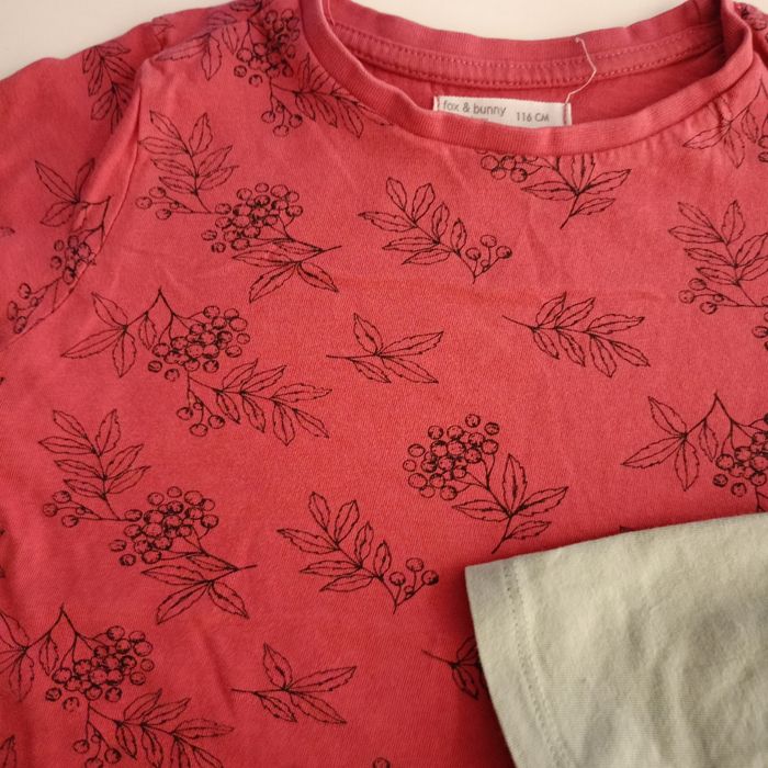 Koszulki z krótkim rękawem Sinsay dwupak 116 cm. 100% bawełna.