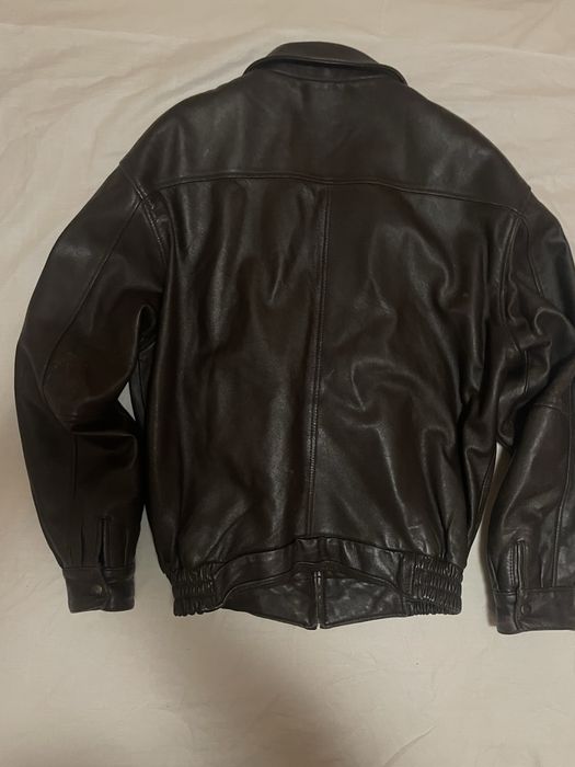 Кожаная куртка L Бомбер Пилот Винтаж Италия