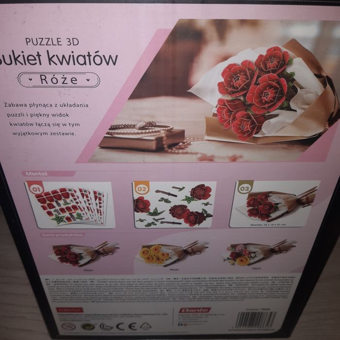 Puzzle 3D kwiaty