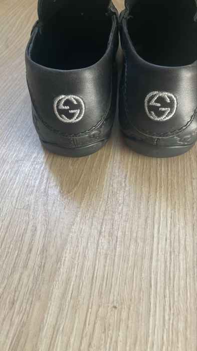 Чоловічі шкіряні лофери Gucci Guccissima