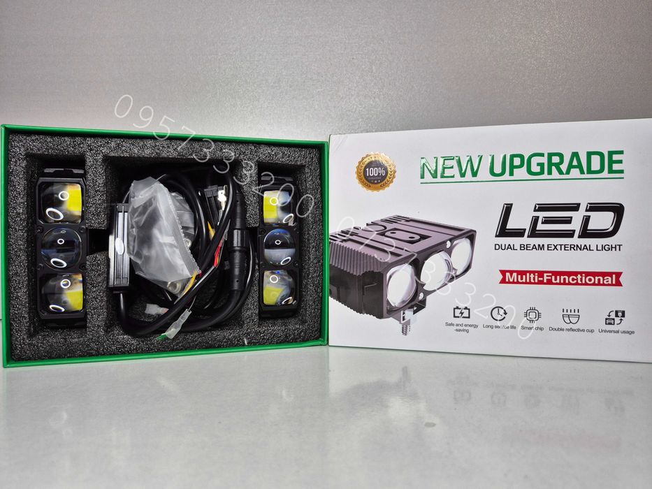 BI-LED 3 дюйма в ПТФ, светодиодные линзы дальний+ближний 12-24в