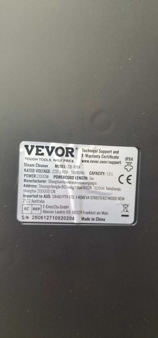 Aspirador Limpeza a Vapor Multifuncional, VEVOR