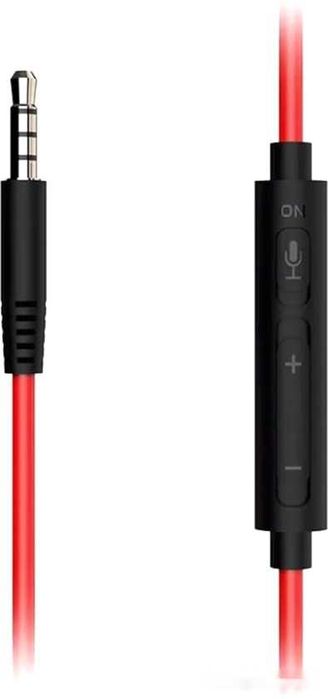 Геймерські навушники G1 hecate з червоним проводом та мікрофоном