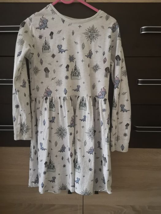 Sukienka frozen z gumką w pasie