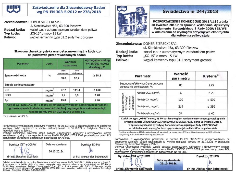 Kocioł 15kW 130m2 z podajnikiem na ekogroszek kotły piec 5klasa KG-ECO