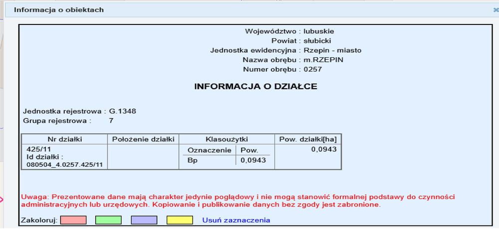 Trzy działki w centrum Rzepina o pow. 35 arów