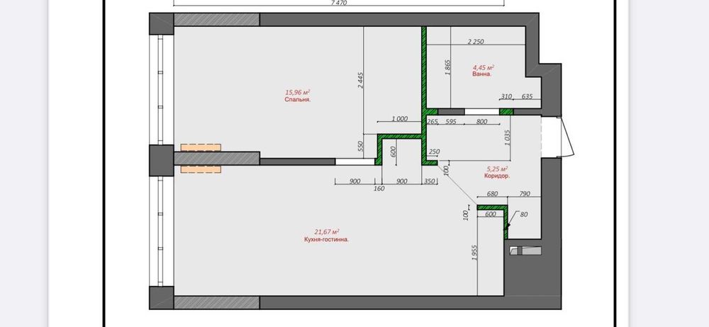 2-кімнатна квартира за адресою вул. Думанського Павла(Проф Юхновського Ігоря) (площа 47 м²) - Atlanta.ua - фото 16