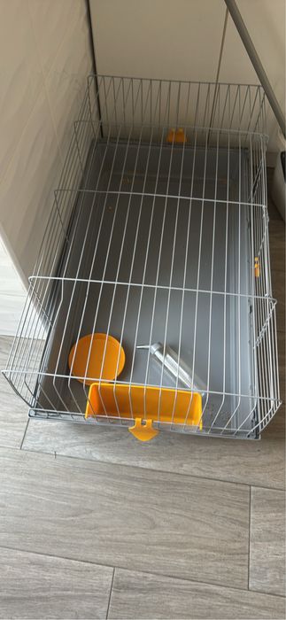 Gaiola grande para coelho ou outro animal de estimacao esta nova tem ps acessorios todos desde comediuro ao deposito da palha e ao bebedouro tudo novo
