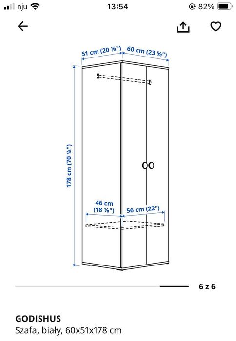 Szafa dziecięca GODISHUS IKEA