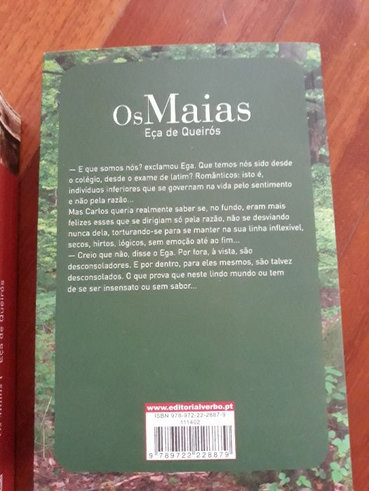 Livro "Os Maias" de Eça de Queirós - em dois volumes