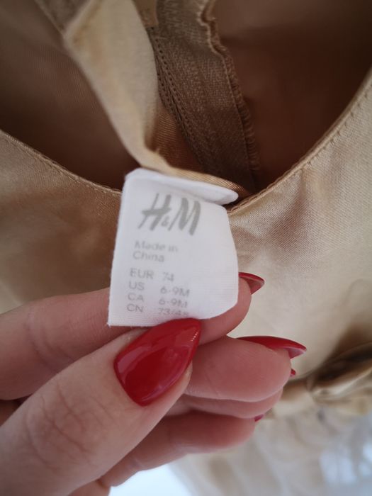 Złota sukienka H&M r 74