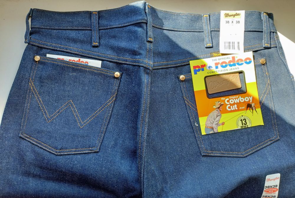 WRANGLER 13MWZ Новые винтажные джинсы 36х38 USA made Rustler texas