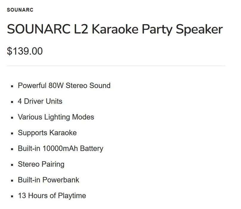 ## Głośnik Bluetooth SoundArc L2 80W