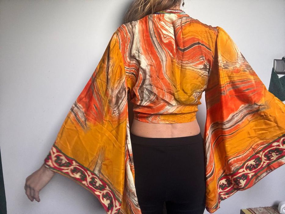 Bluzka boho top Indie szerokie rękawy