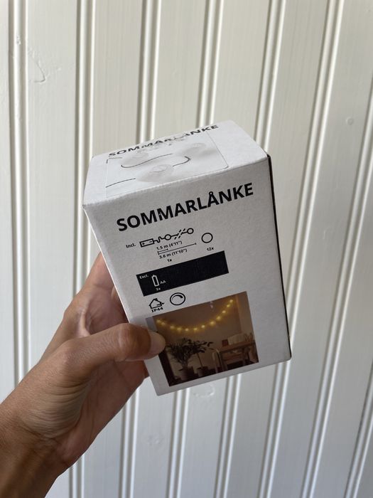 Iluminação LED c/12 luzes, exterior/a pilhas branco