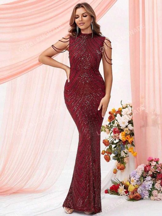 zdobiona cekinowa maxi rybka syrenka s/m