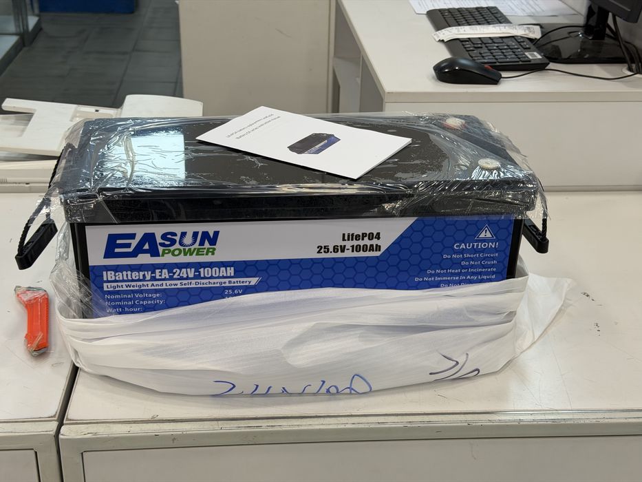 LiFePO4 акумулятор 24V 100Ah EAsun/Powland— 2560Wh, новий