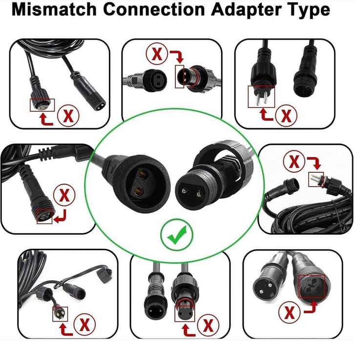 Przedłużacz Łącznik Kabel Do Girland Łańcuchów Świetlnych 6 m Joycome
