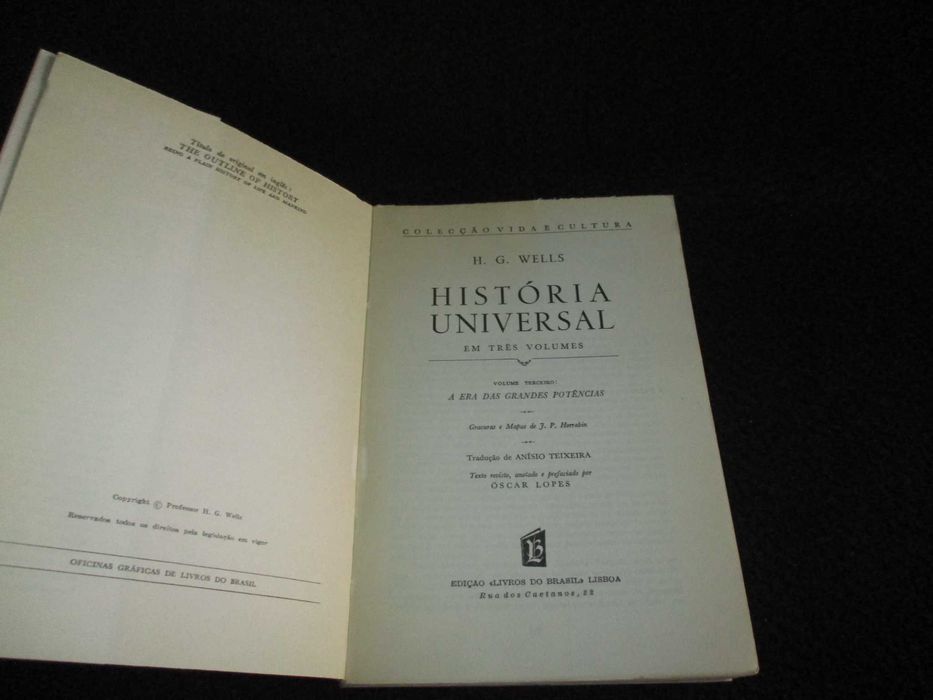 Livros História Universal H. G. Wells 3 Volumes - Completo