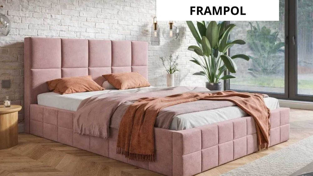 10 LAT GWARANCJI Łóżko tapicerowane ze stelażem metalowym - PRODUCENT