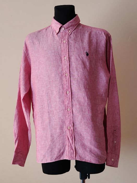 NOWA z metką duża (2XL) męska koszula U.S. Polo Assn. 100% len