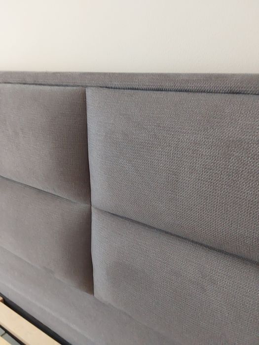 Łóżko TAPICEROWANE z węzgłowiem,SKRZYNIA na pościel 180 cm