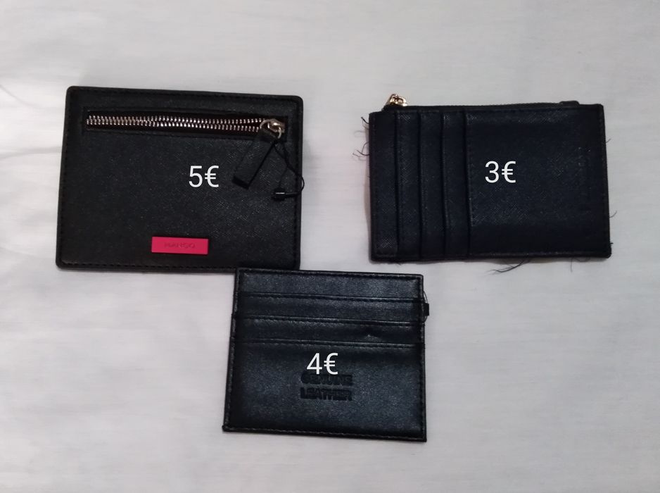 SALDOS - Lote de porta moedas e porta cartões